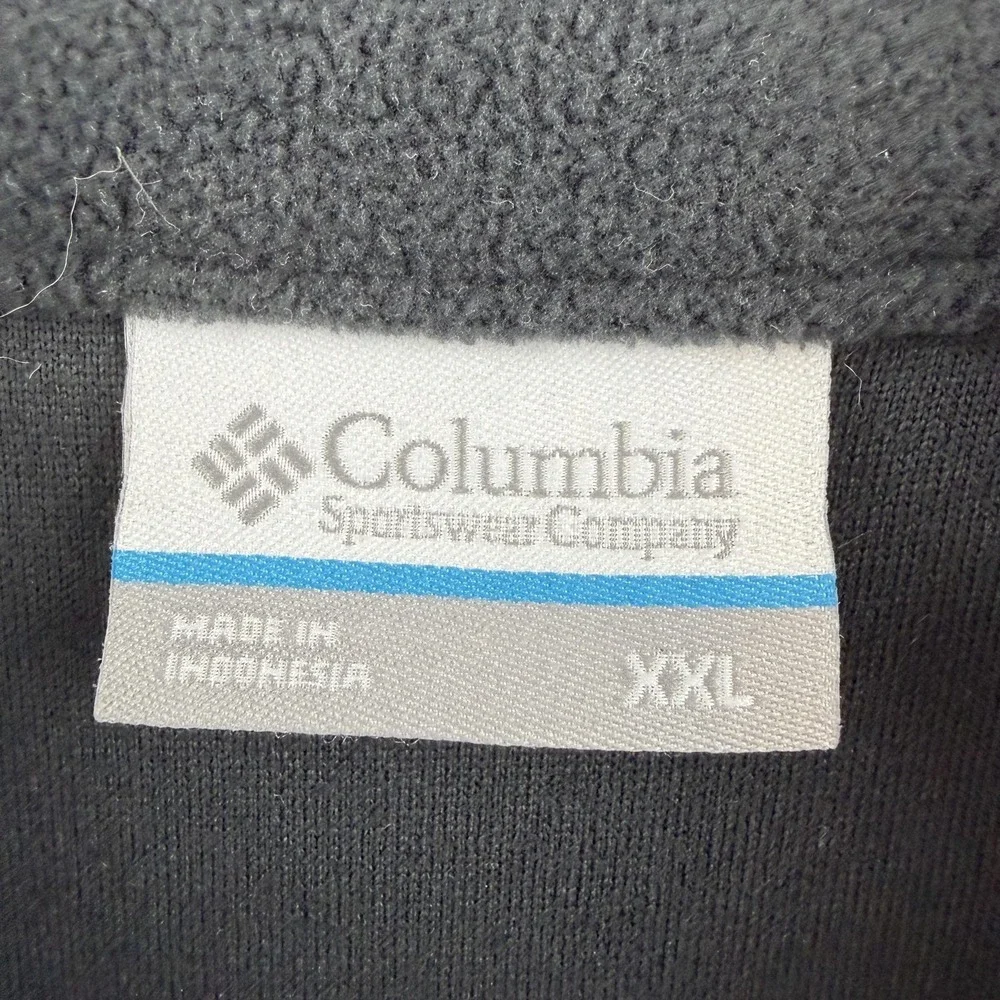 Columbia Pullover Mens 2XL Black Pine Ridge Half Zip Long Sleeve Fleece Top NWT